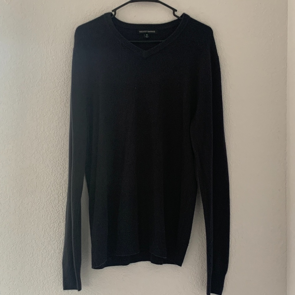 Tricots St Raphael Black Knit Long Sleeve Sweater
